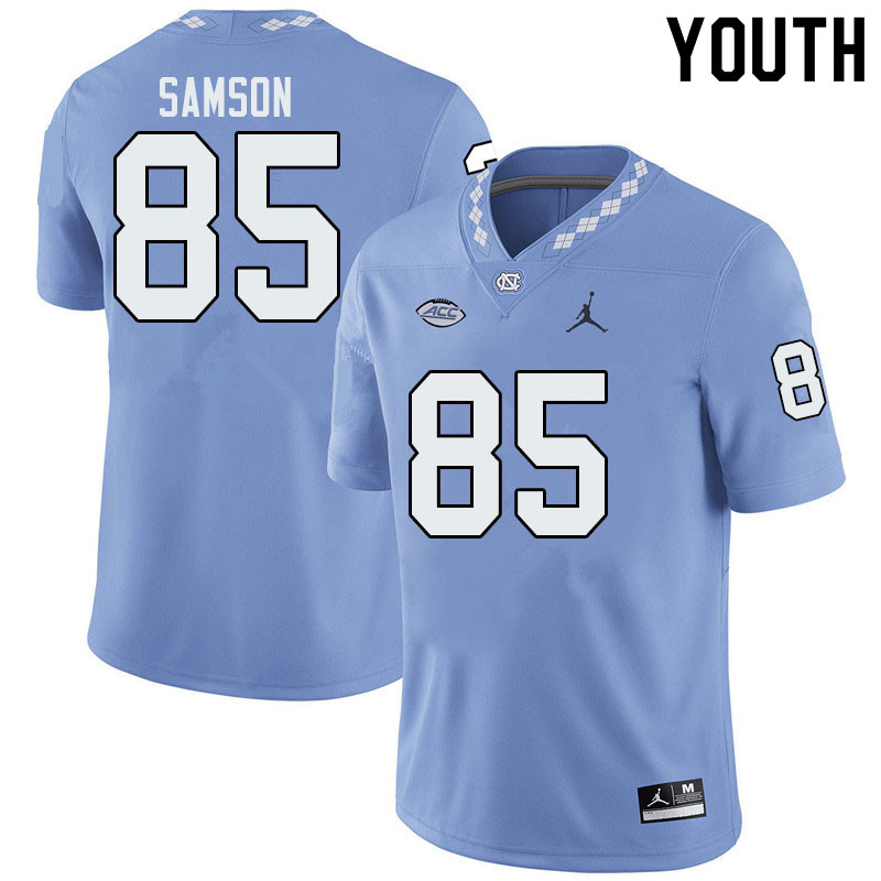 Jordan Brand Youth #85 Dom Samson North Carolina Tar Heels College Football Jerseys Sale-Blue